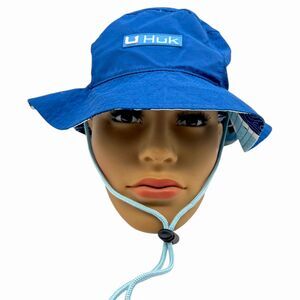 HUK Performance Fishing Titanium Blue Bucket Boonie Hat And‎ Cap Combo